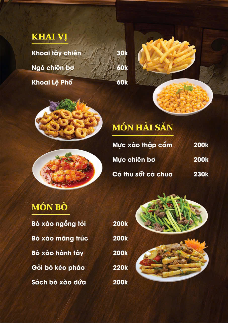 Trang thực đơn 2